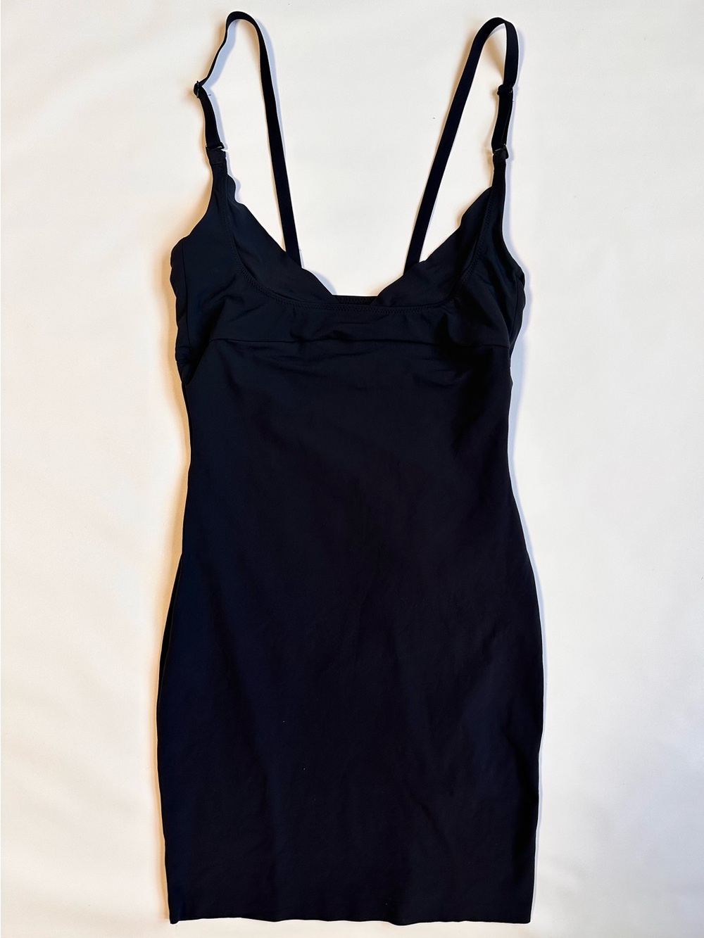 Flexees Black Slip Dress with Adjustable Straps